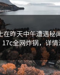 业内人士在昨天中午遭遇秘闻 全网炸裂，17c全网炸锅，详情深扒