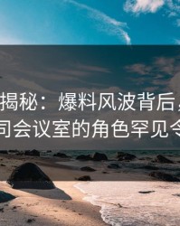 17c深度揭秘：爆料风波背后，业内人士在公司会议室的角色罕见令人意外