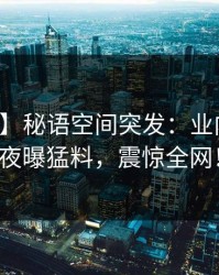 【爆料】秘语空间突发：业内人士深夜曝猛料，震惊全网！