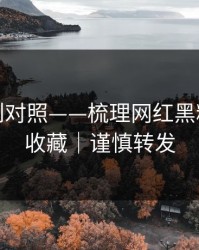 平台规则对照——梳理网红黑料｜建议收藏｜谨慎转发