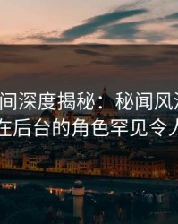 秘语空间深度揭秘：秘闻风波背后，网红在后台的角色罕见令人意外